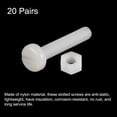 thumbnail image 3 of Uxcell 20 Pairs Nylon Screw Nut Assortment, M6x35mm Slotted Pan Head Screws & M6 Hex Nuts, 3 of 4
