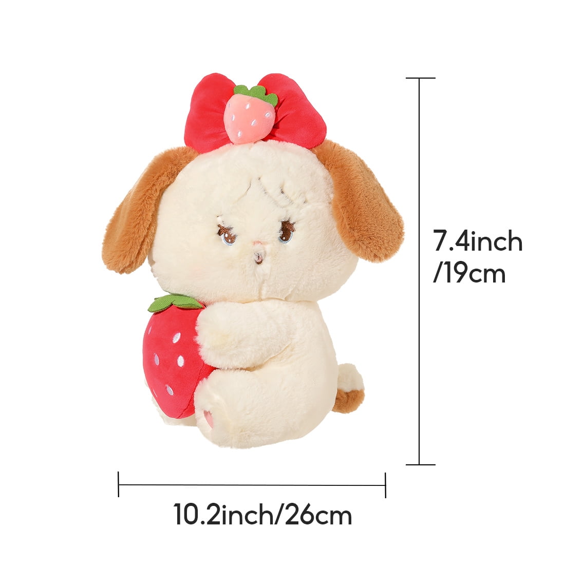 【Milky Strawberry Macaron】おすわりぬい服 16cm MINISO MIKKO Strawberry Collection 10in. Plush Toy (Cammy