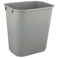 thumbnail image 3 of Rubbermaid Deskside Wastebasket, Versatile Plastic Trash Can, 3.5 Gallon, Gray, 4 Pack, 3 of 3