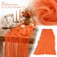 thumbnail image 2 of Thanksgiving Table Runner with Wavy Hem, Farmhouse Table Decor for Fall Dining, 1 Pack Boho Table Runner, 2 of 9