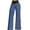 Dark blue, variant on Women's Hollow Belt Pants High Waist Casual Wide Leg Pants