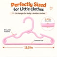 thumbnail image 4 of ACSTEP Baby Hangers 20 Pack, 11.5 Inch Kids Plastic Hangers with Non-Slip Shoulder Notches, Slim Toddler Clothes Hangers for Nursery Closet,Pink, 4 of 9