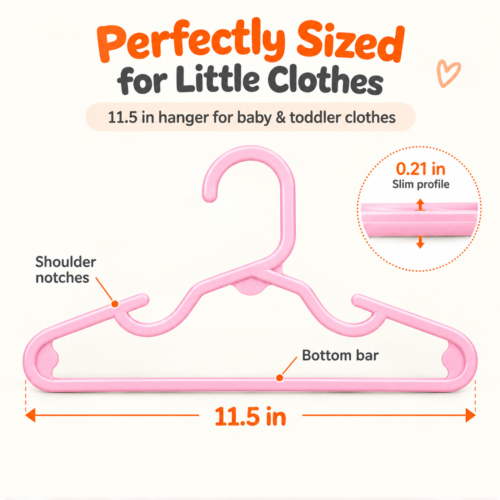 ACSTEP Baby Hangers, 20-Pack, Pink photo 3