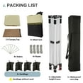 thumbnail image 5 of HOTEEL 12' x 12' Pop-Up Gazebo Patio Outdoor Canopy Tent with 8 Mosquito Nettings, Adjustable Height and 144 Square ft of Shade for Garden, Party, Backyard with Vented Top, Khaki, 5 of 12