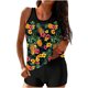 thumbnail image 1 of Conjunto de Bikini de Cintura Alta para Mujeres sin Posicionar Traje Impreso, Tankini Libre con Almohadillas Extraíbles, Traje de Baño de Corte Alto para la Playa de Verano, 1 of 8