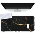 thumbnail image 2 of Extended Gaming Mouse Pad - Non-Slip Water-Resistant Rubber Base Computer Keyboard Mouse Mat, Desk Pad 35.1 x 15.75-inch 2.5mm Thick XX-Large, Ideal Partner for Work & Game,Black Gold, 2 of 6