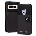 thumbnail image 3 of Cute Cartoon Wallet Phone Case for Google Pixel 7 Pro with Card Holder Soft PU Leather Kickstand Cover for Men and Women Magnetic Shockproof Protective with Lanyard for Google Pixel 7 Pro, Darkgray, 3 of 9