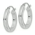 thumbnail image 2 of Primal Silver Sterling Silver Rhodium-plated Square Tube Hoop Earrings, 2 of 5