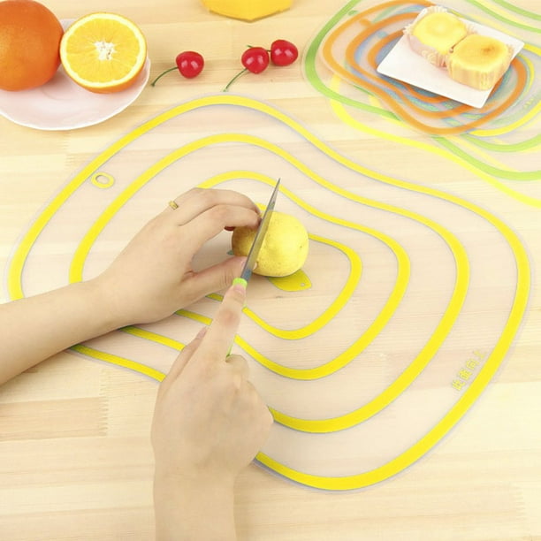 Moyic Mini Flexible Ultrafino Hortofrutícola Tabla de Cortar Tapete Utensilio Cocina Cocina y Comedor Amarillo S Moyic JJ5868-04
