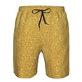thumbnail image 4 of Kdxio Gold Shiny Pattern Mens Casual Shorts - Drawstring Summer Beach Sports Shorts for Men, 4 of 9
