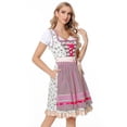thumbnail image 3 of Vestido Dirndl alemán para mujer, Oktoberfest bávaro, Carnaval, disfraces de Halloween, disfraz de 3 piezas, traje de sirvienta de cerveza, novedad de 2023, 3 of 5