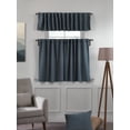 thumbnail image 5 of 3S Brother's Solid Linen Look Curtains Drapes Kitchen Valance Set of 3 Hanging Rod Pocket Window Valance Treatments Decorative Valances Tiers Café Curtains (Sky Blue 50"x14"Valance - 24"x40"Tiers), 5 of 6