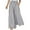 Grey, variant on Women's Wide Leg High Waisted Yoga Pants, Casual Comfy Drawstring Palazzo Culottes with Elastic Waist, Boho Beach & Plus Size Hippie Style