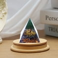 thumbnail image 1 of Pirámide De Cristal Pirámide De Cristal Decoración Pirámide de orgonita, amatista, peridoto, chakra, energía curativa, artesanía de cristal (E), 1 of 4