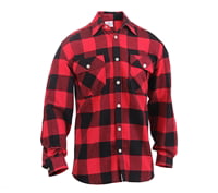Rothco 2739 Fleece Lined Flannel Shirt Red Plaid