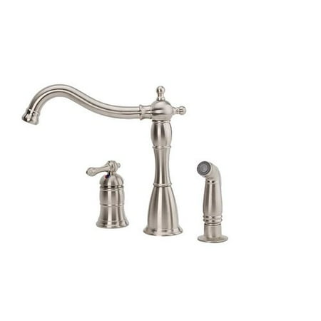 Fontaine One Handle - Fontaine by Italia Bellver Traditional Single Handle Kitchen Faucet with Side Spray