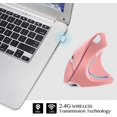 thumbnail image 3 of Rosa, Ratón Vertical Ergonómico Inalámbrico de 2,4 GHz con 4 DPI Ajustables 800/1200/1600/2400, 6 Botones, Compatible con PC, Escritorio y Mac, 3 of 5