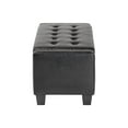 thumbnail image 5 of Baxton Studio Manchester Black Bonded Leather Ottoman, 5 of 12