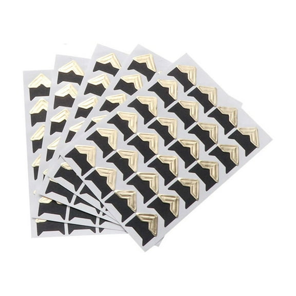 Self-Adhesive Vintage Photo Mounting Corners for Scrapbooking (Golden)