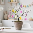 thumbnail image 5 of 24 Pcs Multicolored Plastic Easter Hanging Eggs, Hand Painted Decorative Ornaments for DIY Craft, Easter Tree Decor, Spring Home and Party Decoration, 5 of 6