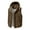 Coffee, variant on Men's Puffer Hoodie Vest Winter Zipper Outerwear Vests Warm Wind-Resistant Sleeveless Puffy Jackets