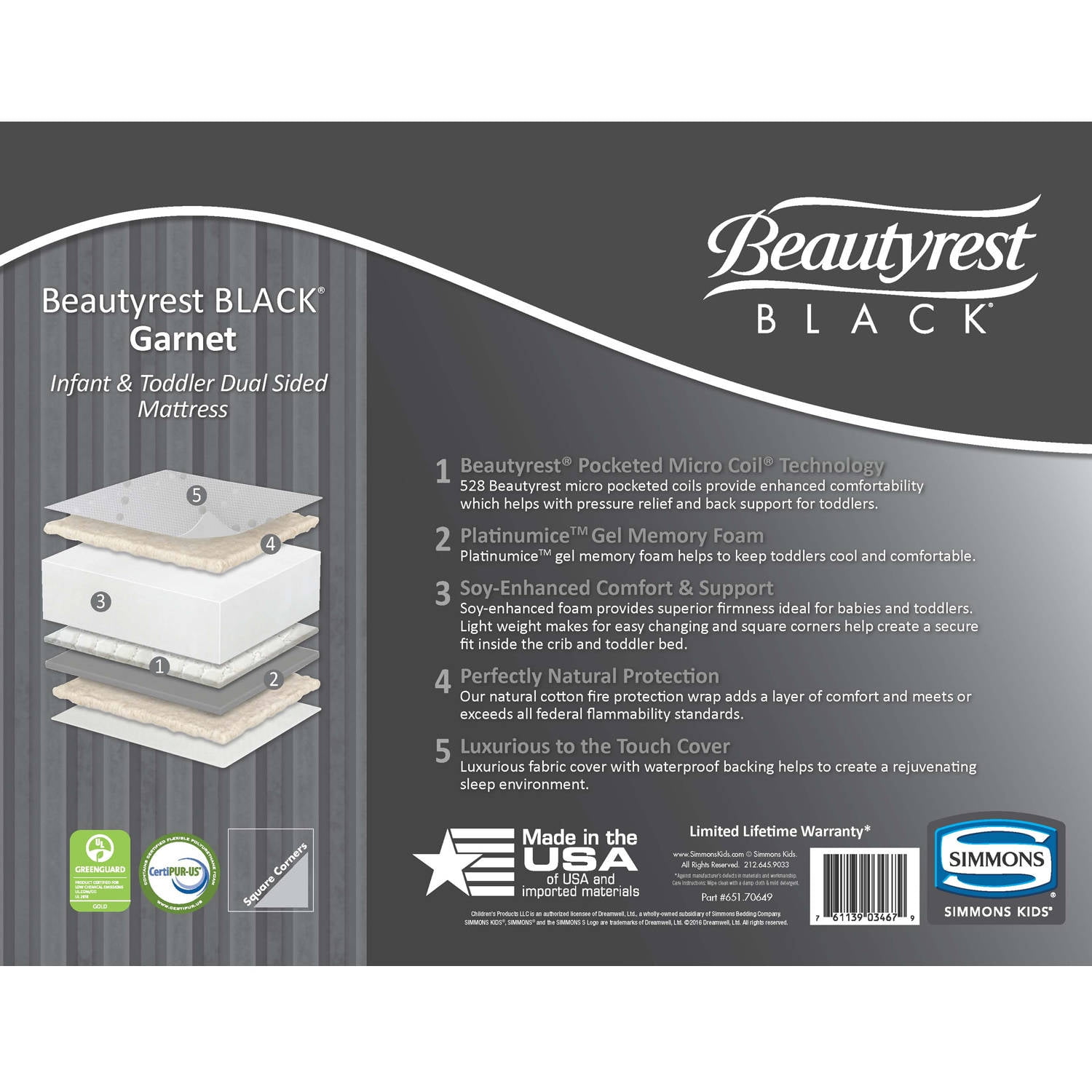 beautyrest black infant and toddler mattress