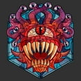 thumbnail image 2 of Men's Dungeons & Dragons Beholder Monster Stained Glass Graphic Tee Charcoal Heather Medium, 2 of 5