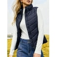 thumbnail image 6 of Rufenpurify Puffer Vest Women Sleeveless Zip Up Outerwear Stand Collar Sleeveless Padded Down Jackets with Pockets, 6 of 7