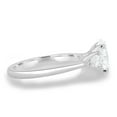 thumbnail image 4 of ESTE ORIGIN 2.00Ct Lab-Grown Oval Diamond Trilogy Engagement Ring – IGI Certified, Pear Side Stones, Cathedral Three-Stone Ring in 14K White Gold for Women, 4 of 7