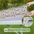 thumbnail image 6 of Butterfly Colorful Insect Pattern Square Fitted Tablecloth with Elastic Edge,Square Table Cover,Washable Elastic Table Cover for Home Kitchen Party Decor 34"x34", 6 of 6