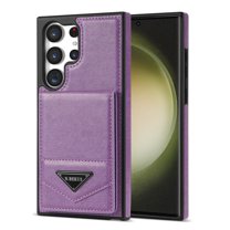 Allytech for Samsung Galaxy S21 Ultra Case Cover Wallet, Upgraded PU Leather Luxury Cards Holder Stand Shockproof Bumper Phone Case for Samsung Galaxy S21 Ultra - Purple