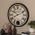 thumbnail image 2 of Baxton Studio Horloge Murale Style Vintage Noir Mat Fini, 2 of 3