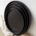 thumbnail image 3 of Bandeja Elegante forma forma forma De Para Servir Comida - Para / / Hogar / Hotel - Negro 37.5cm BLESIY Bandeja de servir de comida de madera, 3 of 8