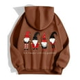 thumbnail image 5 of Christmas Gnome Hoodies for Women 2025 Long Sleeve Zip Up Graphic Hooded Sweatshirt with Pockets Jacket Coat, 5 of 7
