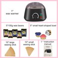 thumbnail image 2 of stusgo Black Wax Melt Warmer Kit for Women Men Hair Removal,Waxing Kit with Wax Beans, 2 of 7