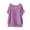 Purple T-Shirts, variant on Htigea Plus Size Linen T-Shirt for Women Summer Crewneck Short Sleeve Tops Casual Loose Fit Tee Solid Color Beach Vacation Blouses Purple S