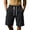 Black, variant on HAYIMI Mens Athletic Shorts Casual Everyday Comfort Versatility Lightweight Breathable With Stitching Summer Outings And Weekend Activities Solid Color Stretch Golf Classic-Fit Bottoms, Army Green, L