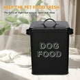 thumbnail image 4 of Brabtod Dog Food Storage Container Farmhouse Pet Food Storage Containers Measuring Cup, Perfect Vintage Canister Treats Tin for Kitchen Countertop, Shelf,Black, 4 of 6