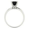 thumbnail image 4 of 1ct princess cut black natural onyx 18k white gold Bridal Wedding Engagement Promise Anniversary Ring for Women size 8.5, 4 of 7
