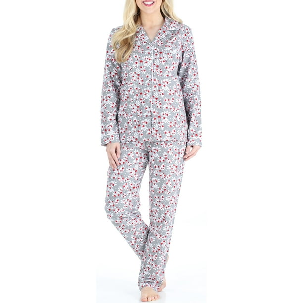 PajamaMania - PajamaMania Women's Cotton Flannel Long Sleeve Pajamas
