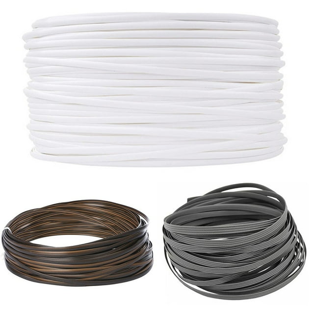 120Ft Plastic Rattan Repair Kit Flat Wicker For Diy Patio Furniture Restoration Gray Shenzhuyue