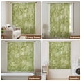 thumbnail image 6 of Sage Green Geometric Sheer Curtains 54 Inches Long, Modern Stereotypic Abstract Art Light Filering Curtains, Breathable Simi Curtain Privacy Drapes for Kitchen Bathroom Small Window Treatment, 6 of 9