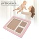 thumbnail image 4 of Baby Handprint Footprint Maker Kit Photo Frame White Mud DIY Baby Footprint Keepsake Kit Newborn Imprint Set Pink Photo Frame, 4 of 4