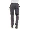 thumbnail image 2 of FASHIO FF Mens Construction Pants Utility Tool Pockets Carpenter Cordura Knee Reinforced Work Wear Safety Trousers B2 Gray W30-L34, 2 of 5