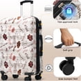thumbnail image 5 of White 3-Piece Hardshell Luggage Set with Spinner Wheels, TSA Lock, Expandable Design, Durable ABS+PC Lightweight Suitcase for Travel, 5 of 10