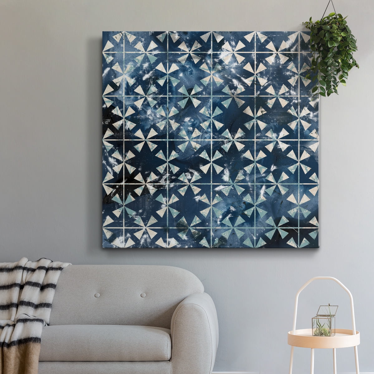Wexford Home Tile-Dye III-Premium Gallery Wrapped Canvas, 32" x 32" - Ready to Hang