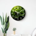 thumbnail image 4 of 12 Inch Wall Clock Battery Operated Silent Clock Decorative for Office, Kitchen, Outdoor, Living Room，Lizard Gecko Shape on Green Leaf Drawing, 4 of 4