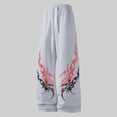 thumbnail image 5 of CONZONE Men's Baggy Sweatpants Gothic Wide Leg Pants for Men Trendy Elastic Waist Graphic Y2K Soft Streetwear Joggers With Pocket, 5 of 5
