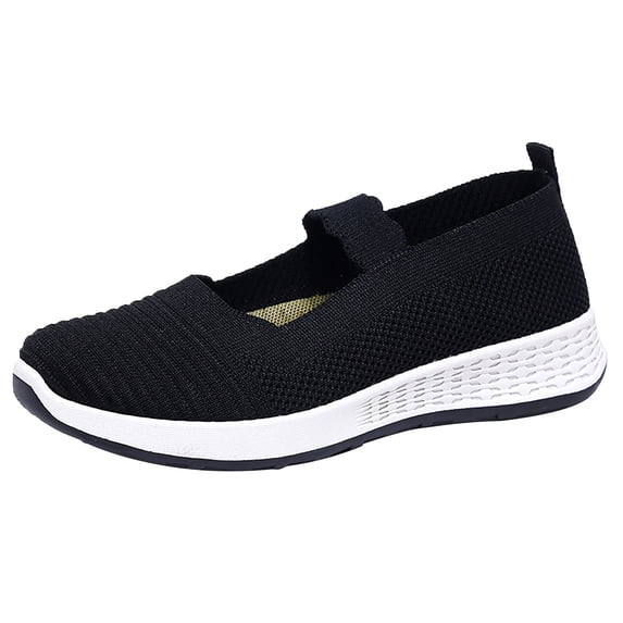 asdoklhq Womens Casual Shoes,Women's Casual Breathable Wedges Slip On Walking Sneakers Loafers Shoes