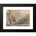 thumbnail image 2 of Thomas Sully 18x14 Black Modern Framed Museum Art Print Titled - Fishermen at a Mountain Stream, 2 of 5